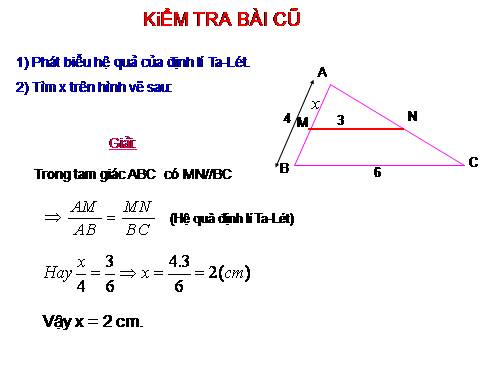 Chương III. §4. Khái niệm hai tam giác đồng dạng