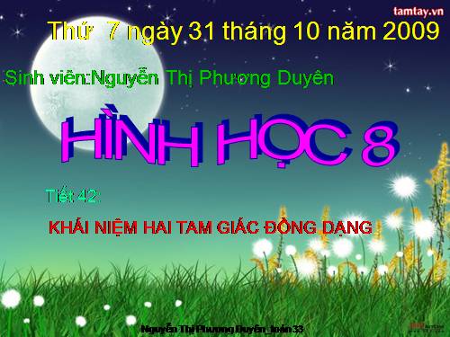 Chương III. §4. Khái niệm hai tam giác đồng dạng