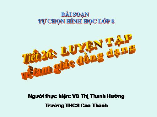 Các bài Luyện tập