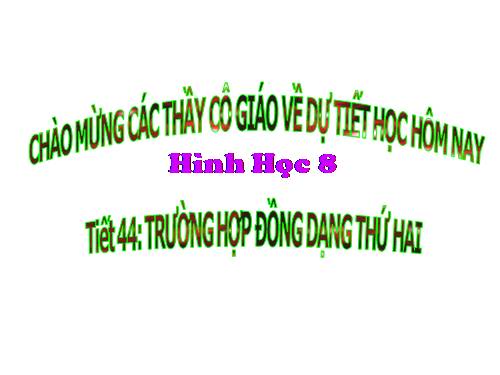 Chương III. §6. Trường hợp đồng dạng thứ hai