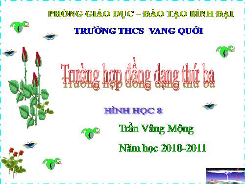 Chương III. §7. Trường hợp đồng dạng thứ ba