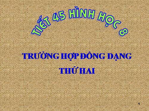 Chương III. §6. Trường hợp đồng dạng thứ hai