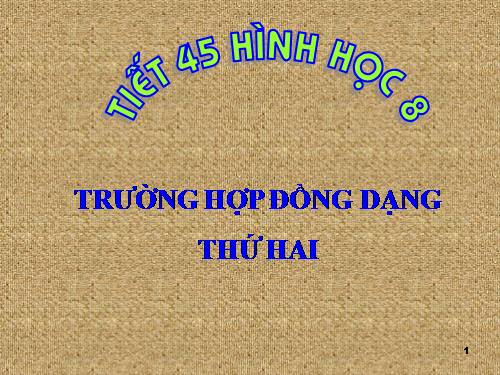 Chương III. §6. Trường hợp đồng dạng thứ hai