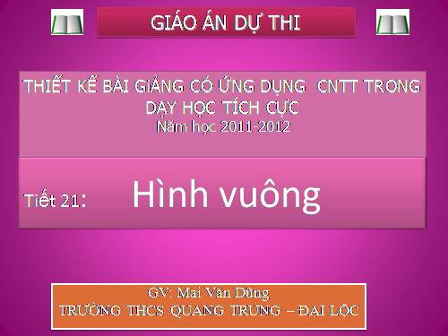 Chương I. §12. Hình vuông