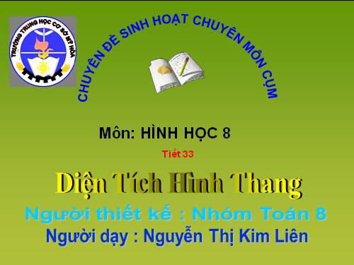 Chương II. §4. Diện tích hình thang