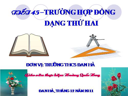 Chương III. §6. Trường hợp đồng dạng thứ hai