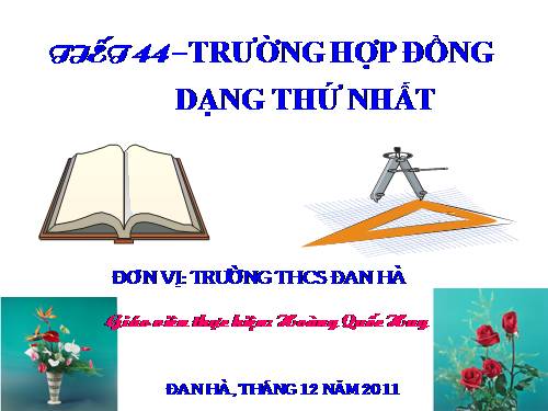 Chương III. §5. Trường hợp đồng dạng thứ nhất