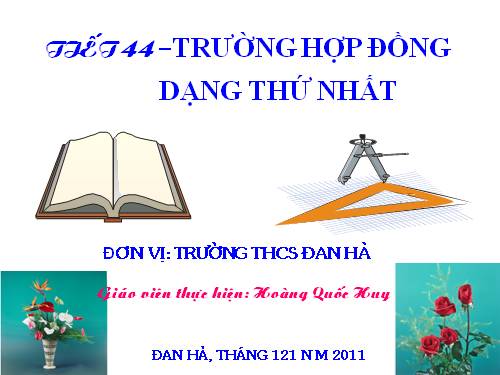 Chương III. §5. Trường hợp đồng dạng thứ nhất