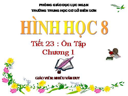 Ôn tập Chương I. Tứ giác