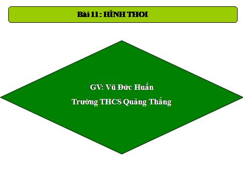 Chương I. §11. Hình thoi