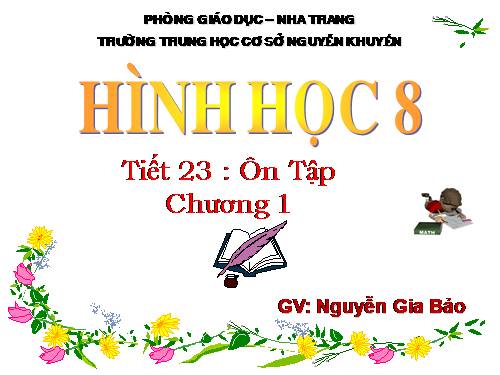 Ôn tập Chương I. Tứ giác