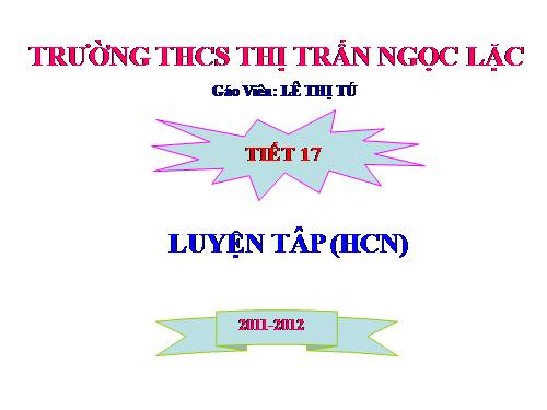 Các bài Luyện tập