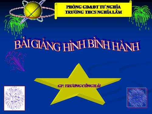 Chương I. §7. Hình bình hành