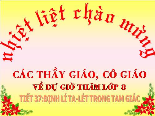 Chương III. §1. Định lí Ta-lét trong tam giác