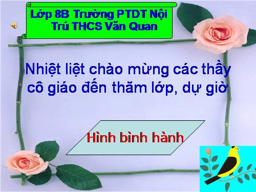 Chương I. §7. Hình bình hành