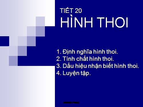 Chương I. §11. Hình thoi