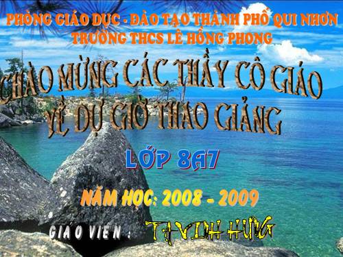 Chương III. §8. Các trường hợp đồng dạng của tam giác vuông