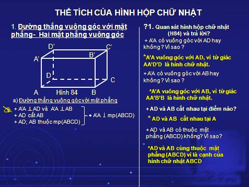 Chương IV. §3. Thể tích của hình hộp chữ nhật