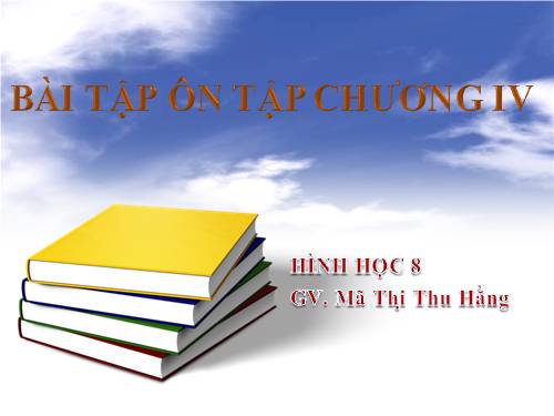 Ôn tập Chương IV. Hình lăng trụ đứng. Hình chóp đều