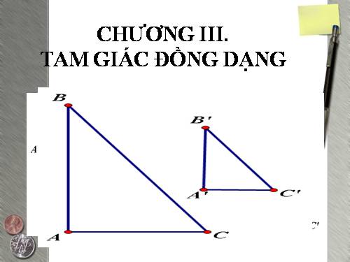 Chương III. §1. Định lí Ta-lét trong tam giác