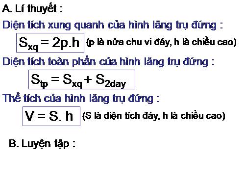 Chương IV. §5. Diện tích xung quanh của hình lăng trụ đứng