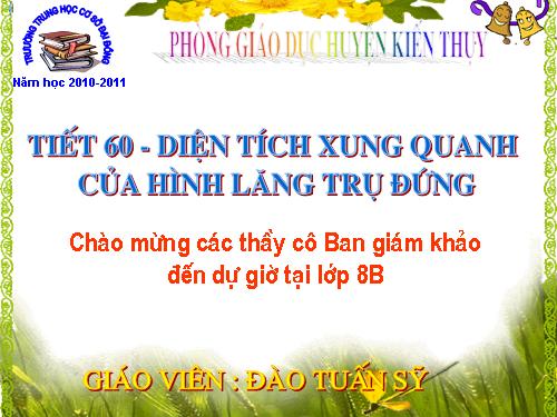 Chương IV. §5. Diện tích xung quanh của hình lăng trụ đứng