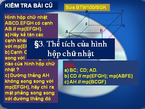 Chương IV. §3. Thể tích của hình hộp chữ nhật