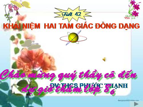 Chương III. §4. Khái niệm hai tam giác đồng dạng