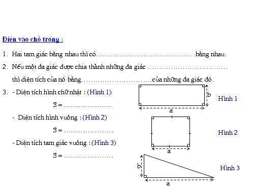 Các bài Luyện tập