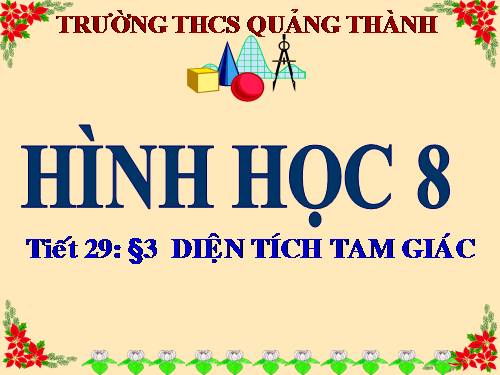 Chương II. §3. Diện tích tam giác