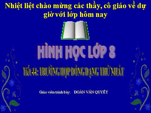 Chương III. §5. Trường hợp đồng dạng thứ nhất