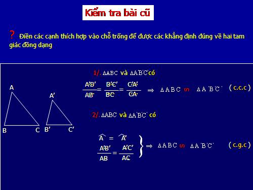 Chương III. §7. Trường hợp đồng dạng thứ ba