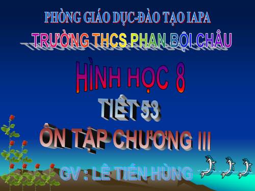 Ôn tập Chương III. Tam giác đồng dạng