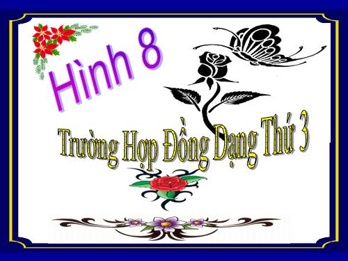 Chương III. §7. Trường hợp đồng dạng thứ ba