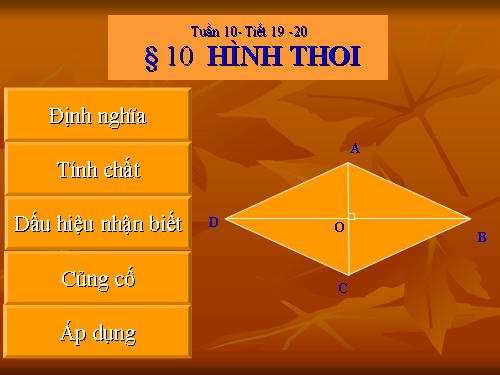 Chương I. §11. Hình thoi