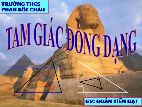 Chương III. §8. Các trường hợp đồng dạng của tam giác vuông