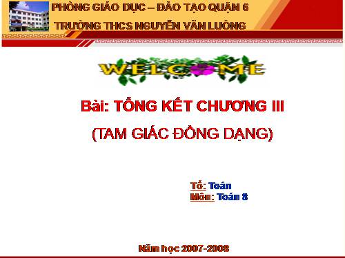 Ôn tập Chương III. Tam giác đồng dạng