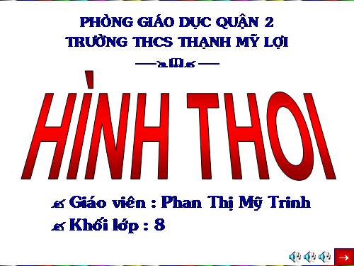 Chương I. §11. Hình thoi