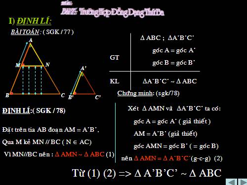 Chương III. §7. Trường hợp đồng dạng thứ ba