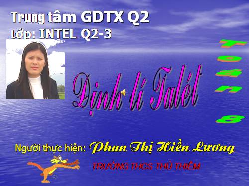 Chương III. §1. Định lí Ta-lét trong tam giác