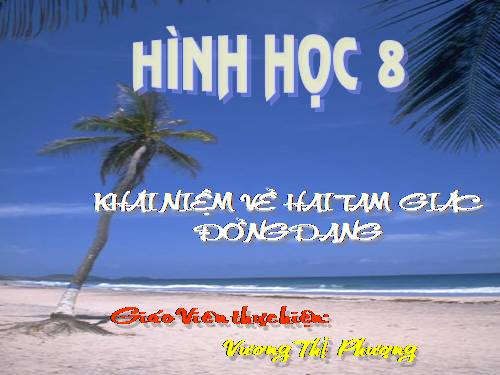 Chương III. §4. Khái niệm hai tam giác đồng dạng