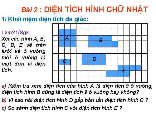 Chương II. §2. Diện tích hình chữ nhật