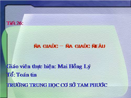 Chương II. §1. Đa giác. Đa giác đều