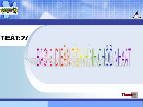 Chương II. §2. Diện tích hình chữ nhật