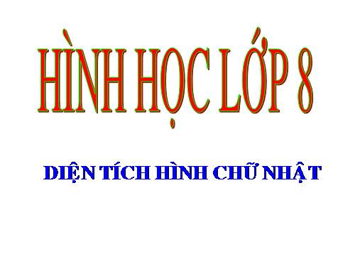 Chương II. §2. Diện tích hình chữ nhật