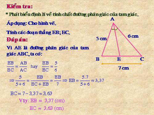 Chương III. §3. Tính chất đường phân giác của tam giác