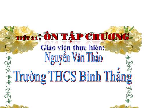 Ôn tập Chương I. Tứ giác