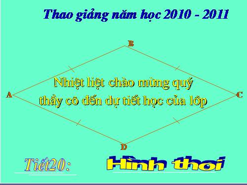 Chương I. §11. Hình thoi