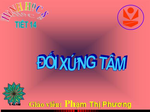 Chương I. §8. Đối xứng tâm