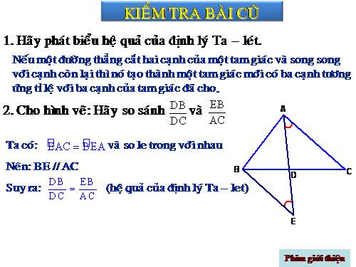 Chương III. §3. Tính chất đường phân giác của tam giác